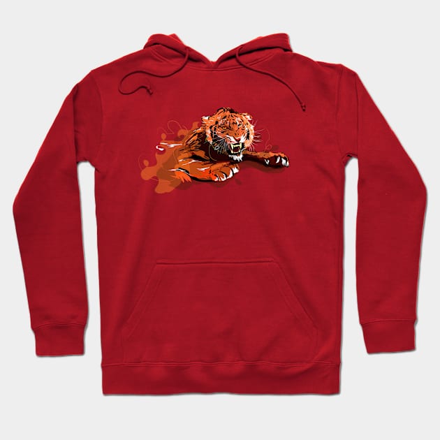 FIRE TIGER Hoodie by naj